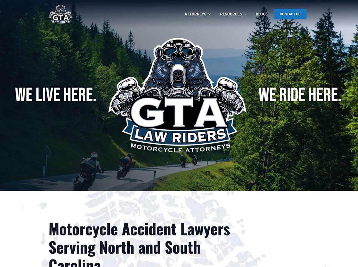 GTA Motorcycle Law Firm Website Design