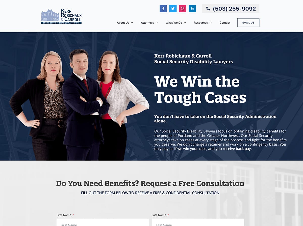 KRC Law Firm Website Design