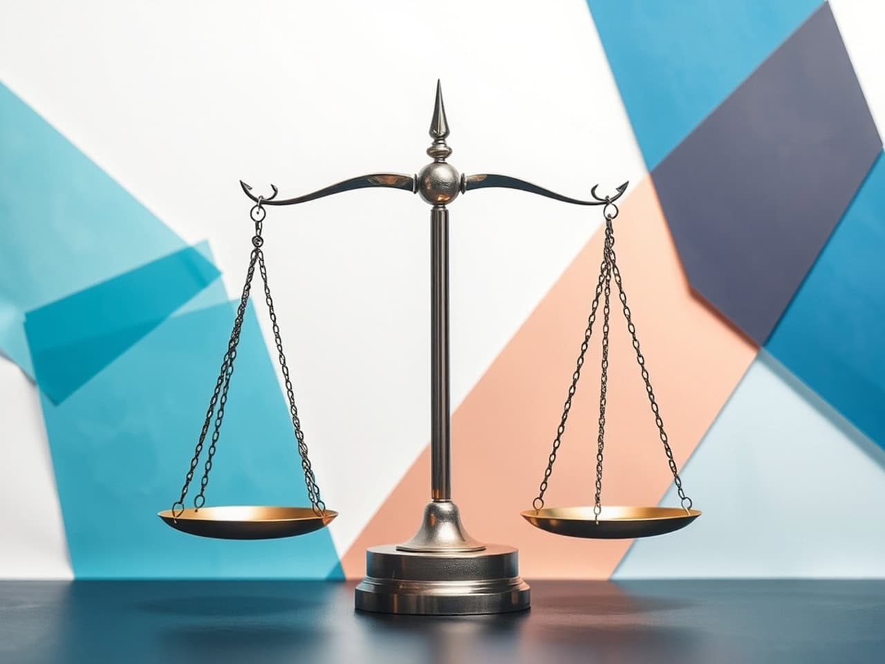 Scales of justice with an abstract background
