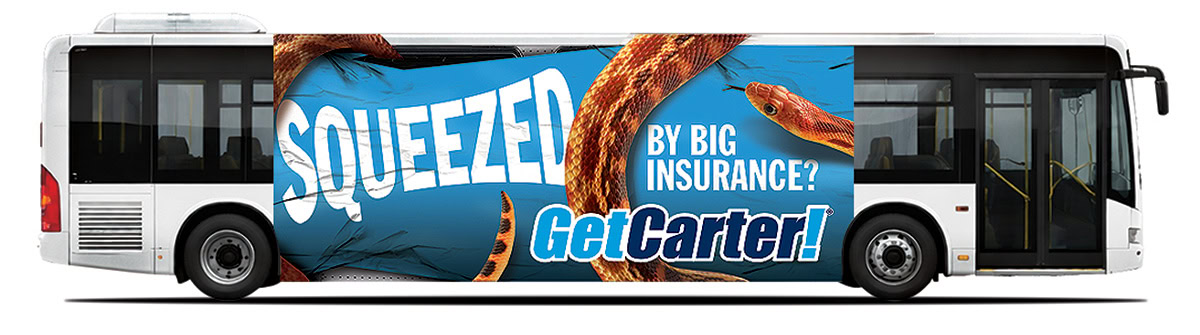 Squeezed bus wrap snake