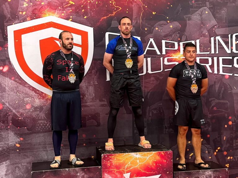 Mike winning bjj tournament